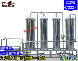 黄酒 米酒 葡萄酒专用过滤净化一体机酿酒设备